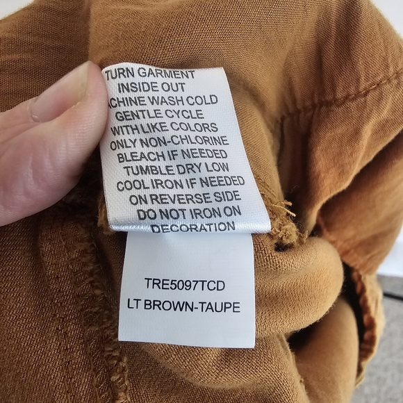 NWOT T.E By Tracy Evans Wide Leg Caramel Denim Jeans - Picture 11 of 11